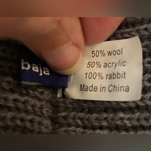 Buji Baja Rabbit Fur Cowl Neck Warmer - Picture 6 of 6